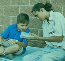 Rotary volunteer helping in the community