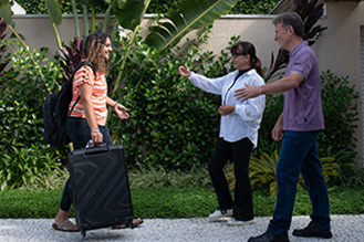 Rotary of Huronia-Barrie Youth photo parents greeting daughter coming home